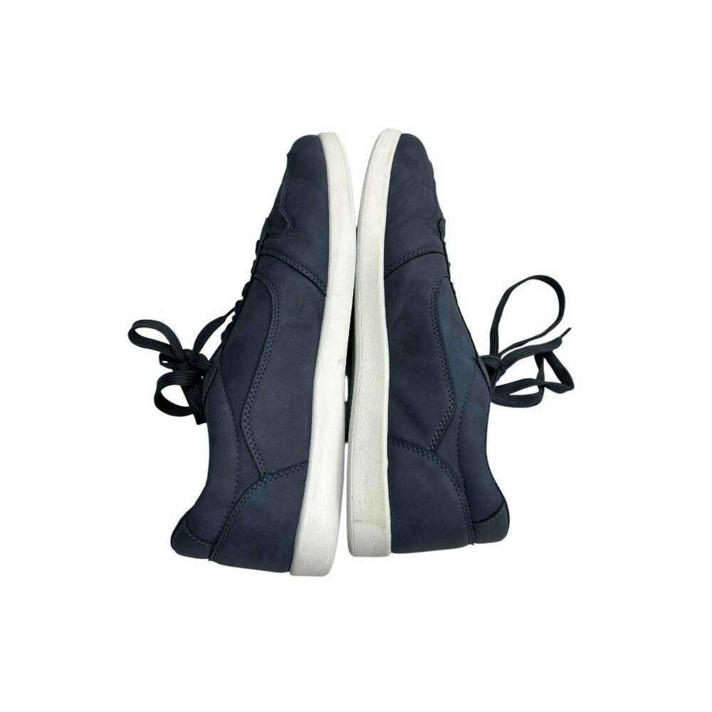 Mens Boulevard Casual Lace-Up Sneakers Size 43 Navy Blue Faux Leather Comfortabl - Picture 7 of 8